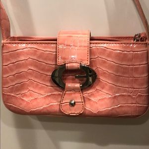 Small Pink faux alligator Guess purse
